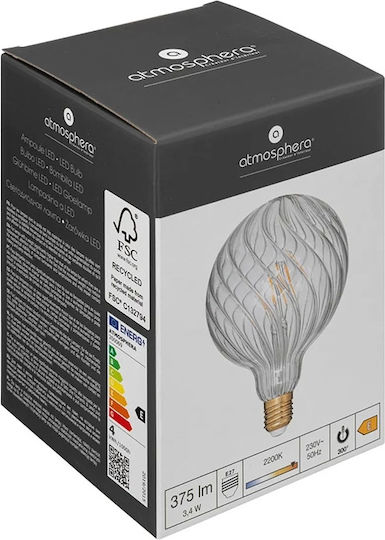 Atmosphera LED крушка 3.4W 125mm за фасунга E27 и форма G125 Топло бяло 375лм