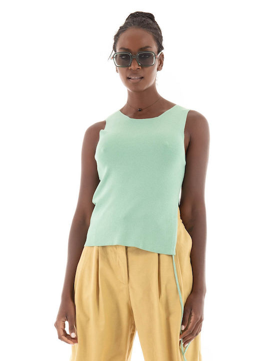 Jack & Jones Women's Summer Blouse Sleeveless Light Aquamarine