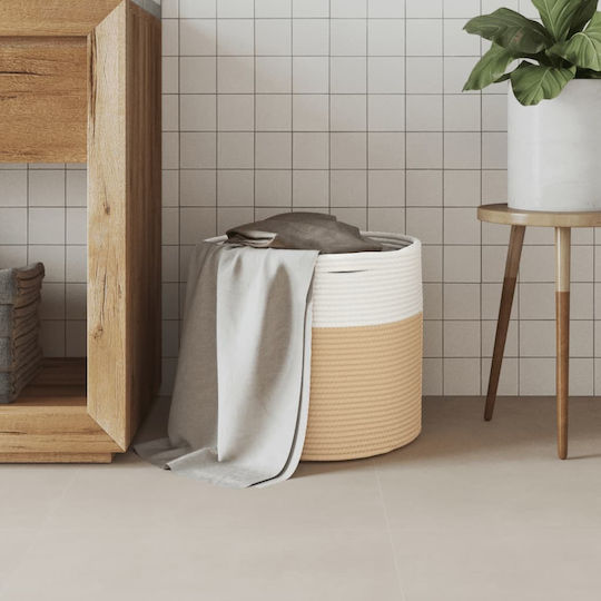 vidaXL Storage Basket Fabric Beige 40x40x35cm 1pcs
