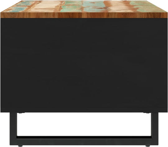 Rectangular Side Table from Solid Wood Multicolour M60xW50xH40cm