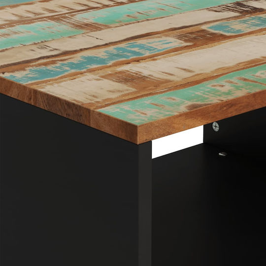 Rectangular Side Table from Solid Wood Multicolour M60xW50xH40cm
