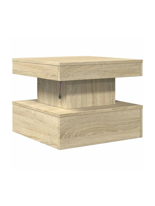 Square Side Table Wooden Sonoma Oak M50xL50xH40cm