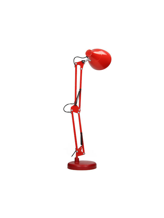 Virone Office Lamp with Foldable Arm for Socket E27 in Red Color