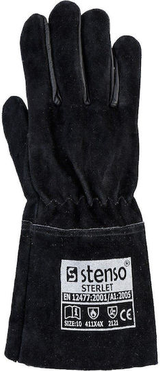 Stenso Gloves for Work Welding Black Leather 1pcs