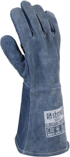 Stenso Gloves for Work Welding Navy Blue Leather 1pcs