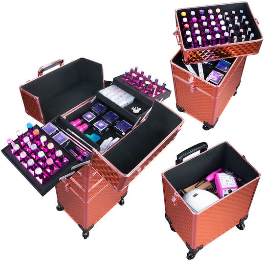 Molly Lac Diamond 3d Cosmetic Case Rose gold