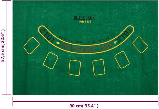 vidaXL Set 200 Poker Chips 40mm / 4gr with 2 Decks and Felt