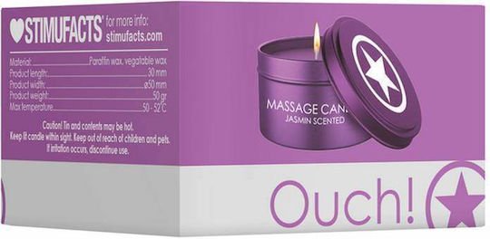 Lumânare de masaj Ouch cu aromă de iasomie neagră 50g