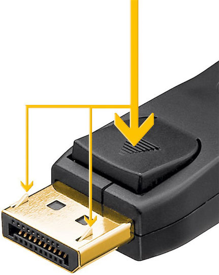 Goobay Cable DisplayPort male - DisplayPort male 1m Μαύρο (65808)