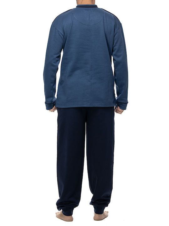 De iarnă Pantaloni de pijama de bărbați BLUE