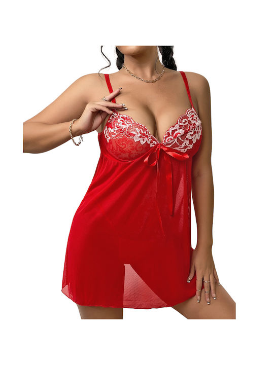 Lunna Summer Women's Nightdress Red