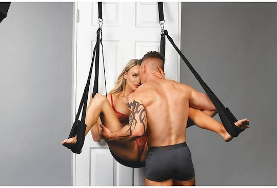 Leagăn de Ușă Fetish Xr Play Hard Lover's Door Swing Negru