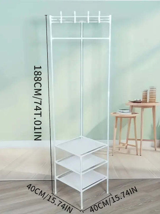 Floor Garment Rack made of Metal Black