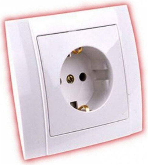 Πρίζα Τοίχου Εντοιχιζόμενη Λευκό Songrui Wall Switch