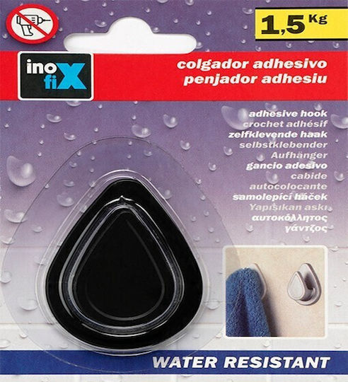 Inofix Άγκιστρο Μπάνιου Μονό με Αυτοκόλλητο 5.2x3.8cm Ασημί Inofix Άγκιστρο Μπάνιου Μονό με Αυτοκόλλητο 5.2x3.8cm Ασημί
