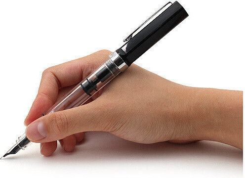 Twsbi Piston Filling Stilou Caligrafie Fine Negru Cu Cerneală Neagră