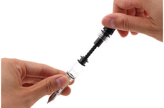 Twsbi Piston Filling Stilou Caligrafie Fine Negru Cu Cerneală Neagră