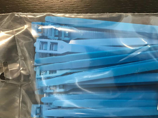 Elliniki Viomichania Apostagmaton Plastic Cable Ties in Blue Color (100 pcs) (002)
