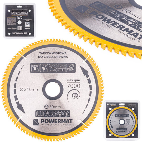 Powermat Диск за рязане с 100 Зъба 210мм