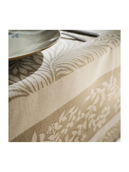 Gofis Home Tischtuch Leinen Ginevra Olive 135x180cm
