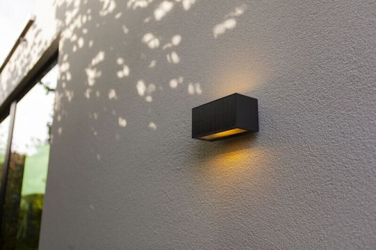 Lutec Wall Mounted Solar Light 10W 900lm with Warm White Light 3000K IP44 18cmx8cmx8.9cmcm