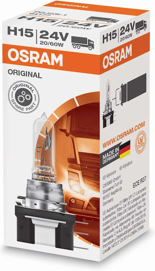 Osram Lamps Truck H15 Halogen 3200K Warm White 24V 20W 1pcs