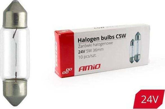 AMiO Lampen Auto C5W Canbus Halogen 24V 5W 10Stück