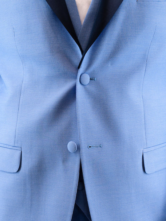 Herrenanzug mit Weste Sky Blue