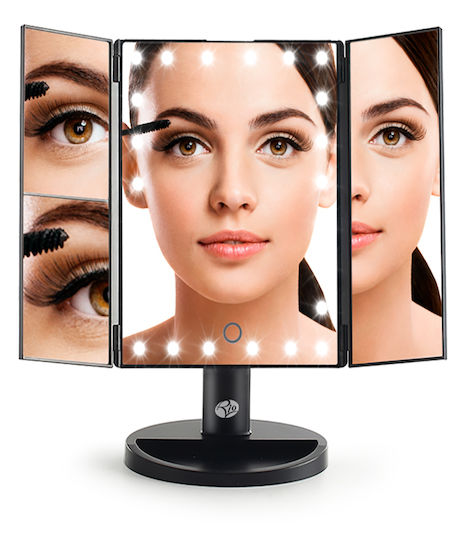 Rio Tabletop Makeup Mirror with Light 28.5x28.5cm Black