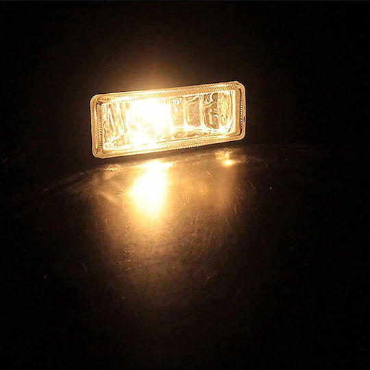 DLAA Rectangle Headlights Car Universal 12V 55W 12.6cm with White Lighting 2pcs