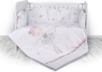 Kinderbett Wiege Set 60x120cm Lily Lorelli Ballett Rosa 20800143401