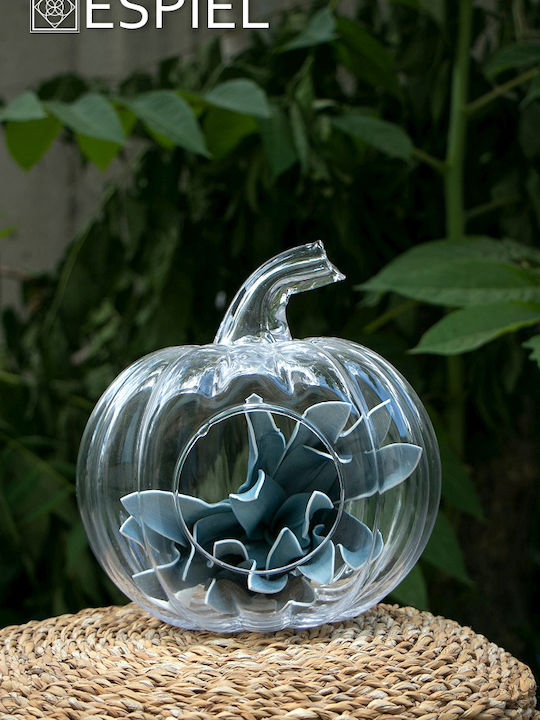 Espiel Măr Bol Decorativ Sticlă Transparent 23x27x27cm 1buc