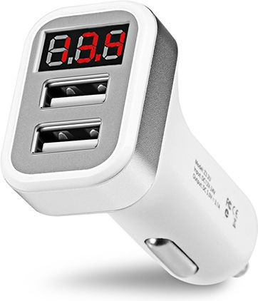 Hoco Z3 Φορτιστής Αυτοκινήτου 3.1A με Θύρες: 2xUSB Λευκό Χρώμα
