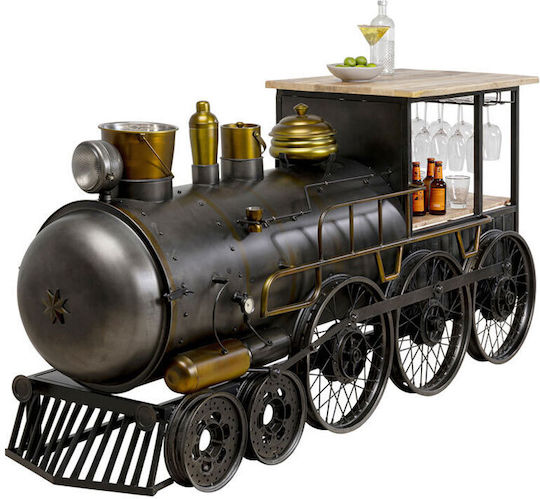 Train Конзолна маса Метална Gunmetal Д226xШ60xВ104cm