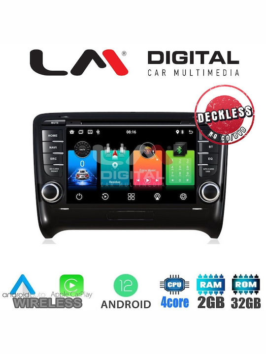 LM Digital Car Audio System for Audi TT / TT (8J) 2007 > 2014 (Bluetooth/USB/WiFi/GPS/Apple-Carplay/Android-Auto) with Touch Screen 7"