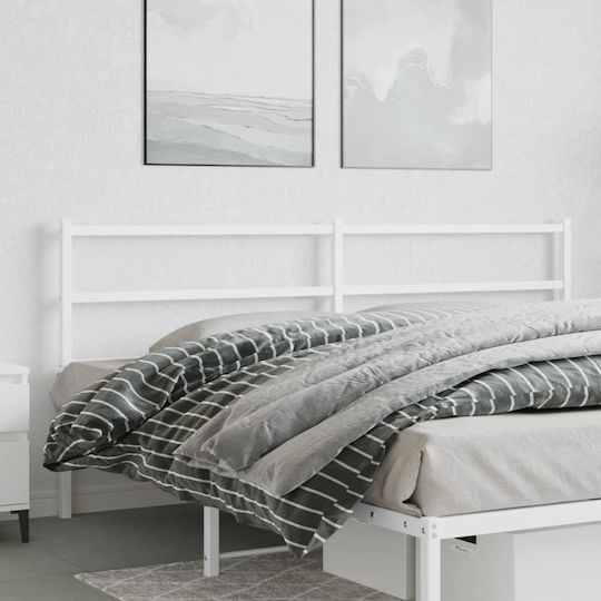 vidaXL Металик Бяло Табла За Легло 187x90см