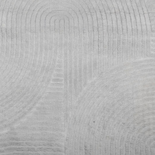 vidaXL Rutschfest Teppich Rund Synthetisch,Polyester/Cotton/Leather Gray