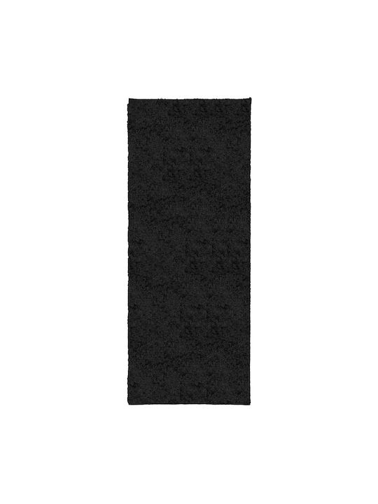 vidaXL Rug Rectangular Shaggy Black