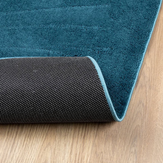 vidaXL Oviedo Teppich Rechteckig Synthetisch,Polyester/Cotton/Leather Turquoise