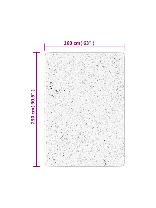 vidaXL Oviedo Χαλί Ορθογώνιο Τιρκουάζ 160x230cm