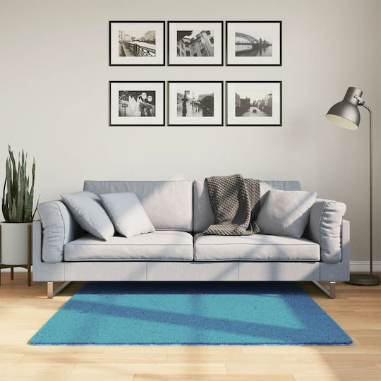 vidaXL Oviedo Teppich Rechteckig Synthetisch,Polyester/Cotton/Leather Turquoise