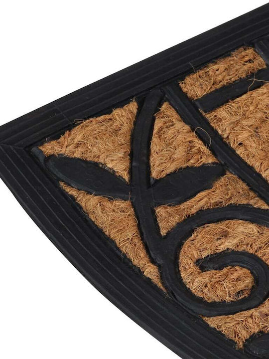 vidaXL Entrance Mat Anti-slip Semicircular made of Rubber Black 45x75cm
