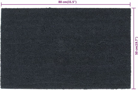 vidaXL Fußmatte aus Kokosnussfasern mit rutschfester Unterlage Gray 50x80cm