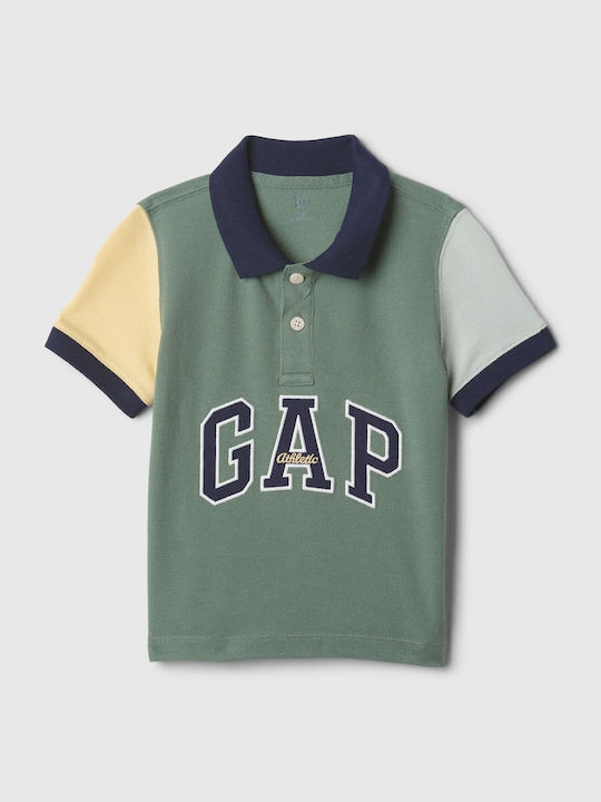Kids' Polo Short Sleeve LAUREL WREATH GRN Logo
