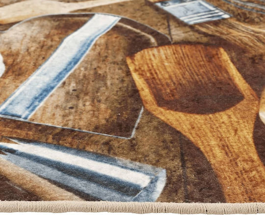 vidaXL Kitchen Mat Runner with Anti-slip Underlay Colorful 60x180εκ.