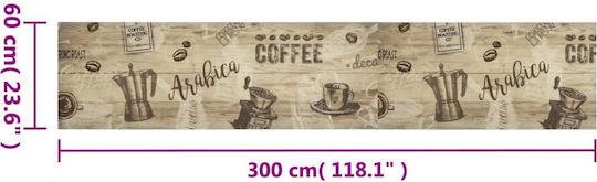 vidaXL Подложка за Кухненски Пътеки с Антиплъзгащо Подложка Кафе 60x300εκ.