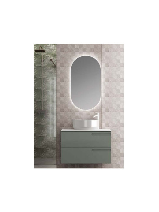 Savvopoulos Oval Bathroom Mirror Led 50x90cm