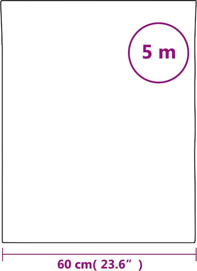 vidaXL Aufkleber Anzeige Büro 60cm x 5m Silver 155862 1Stück