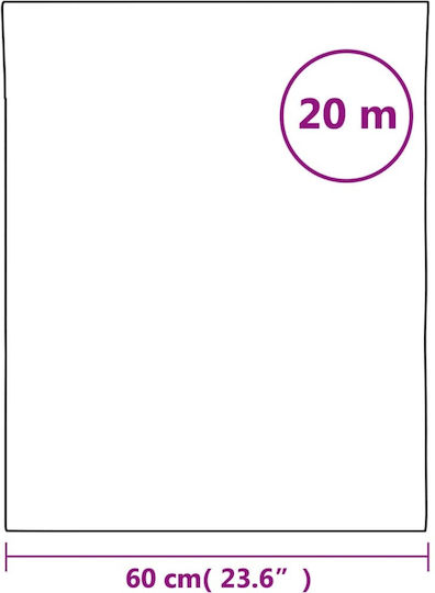 vidaXL Sticker Display Sandblasting 60cm x 20m White 3206469 1pcs