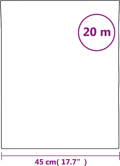 vidaXL Αυτοκόλλητο Βιτρίνας Αμμοβολής 45cm x 20m Λευκό 3206467 1τμχ